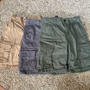 Sonoma Cargo Shorts Green and Gray Relaxed Fit